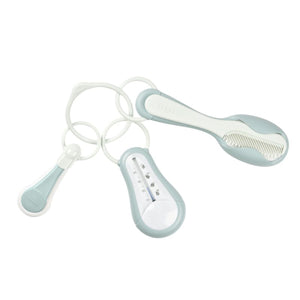 Beaba Personal care set (Thermometer/Baby Nail Clippers/Brush & Comb) - Green Blue