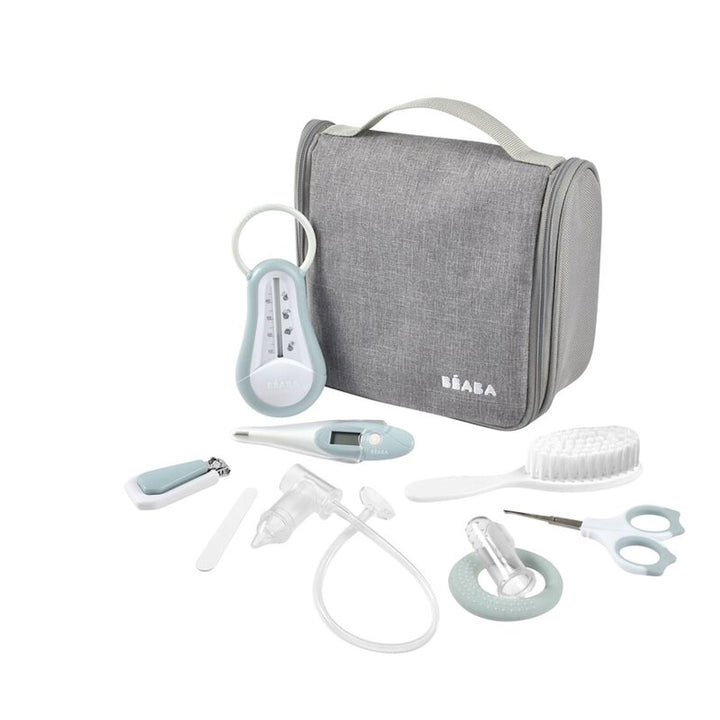Beaba Baby Grooming Set (9 accessories) + Hanging Toiletry Pouch