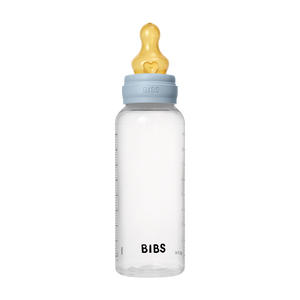 BIBS Baby Bottle 270ml latex medium flow, Baby Blue