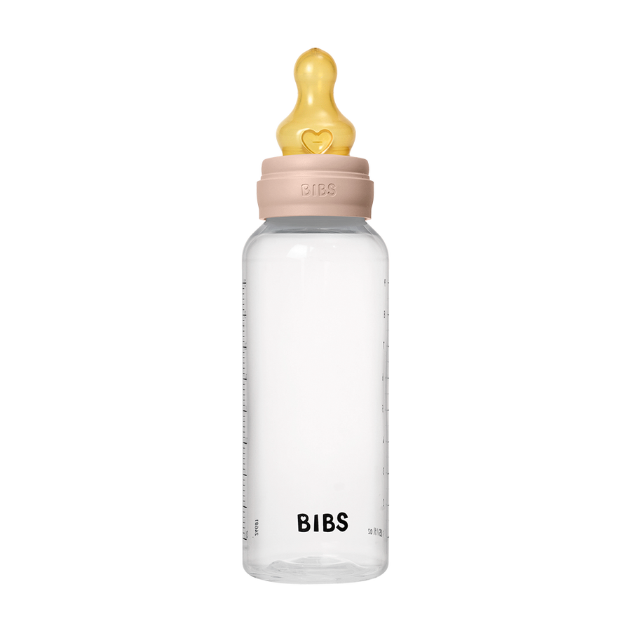 BIBS Baby Bottle 270ml latex medium flow, Blush