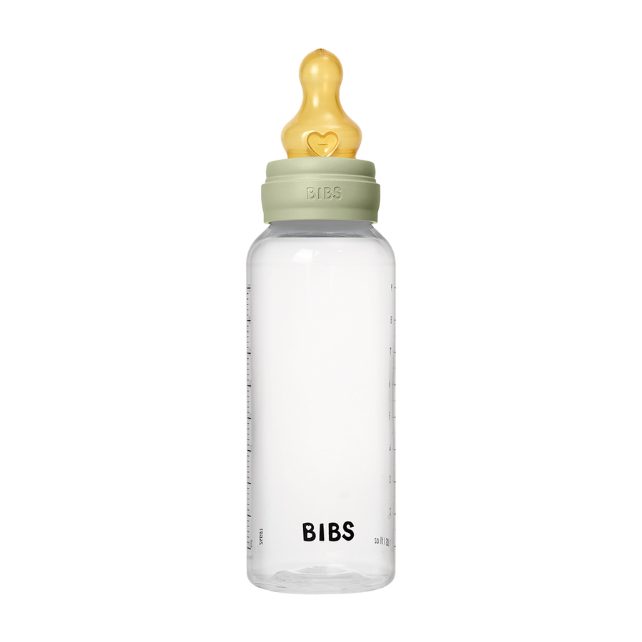 BIBS Baby Bottle 270ml latex medium flow, Sage