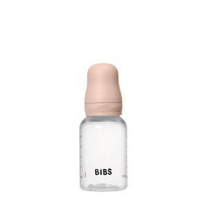 BIBS Baby Bottle 150ml Blush with cap on