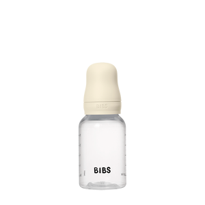 BIBS Baby Bottle 150ml Ivory with cap on