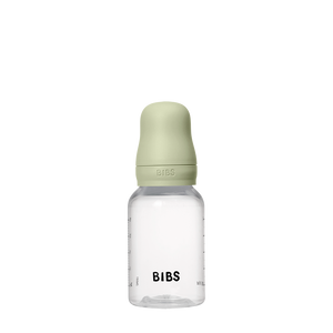 BIBS Baby Bottle 150ml Sage with cap on