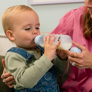 BIBS Baby Bottle in use
