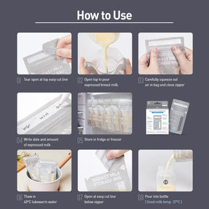 Haenim breast milk storage bag step by step how to use guide