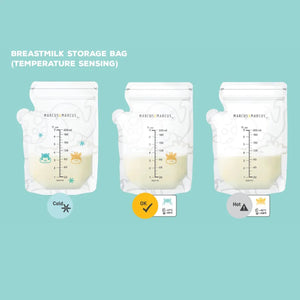 Marcus & Marcus Breastmilk Storage Bag (Temperature sensing - 200ml) - 50 bags