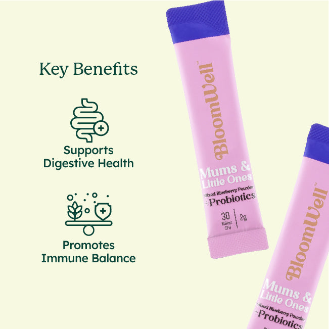 BloomWell™ Mums & Little Ones  Mixed Blueberry Powder + Probiotics