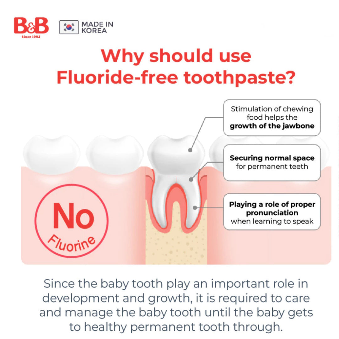 B&B Baby Toothpaste 80g (Liquid Type) 0-4 yr old- Apple