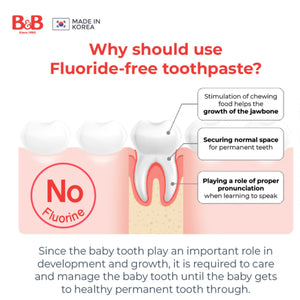 B&B Baby Toothpaste 80g (Liquid Type) 0-4 yr old- Apple