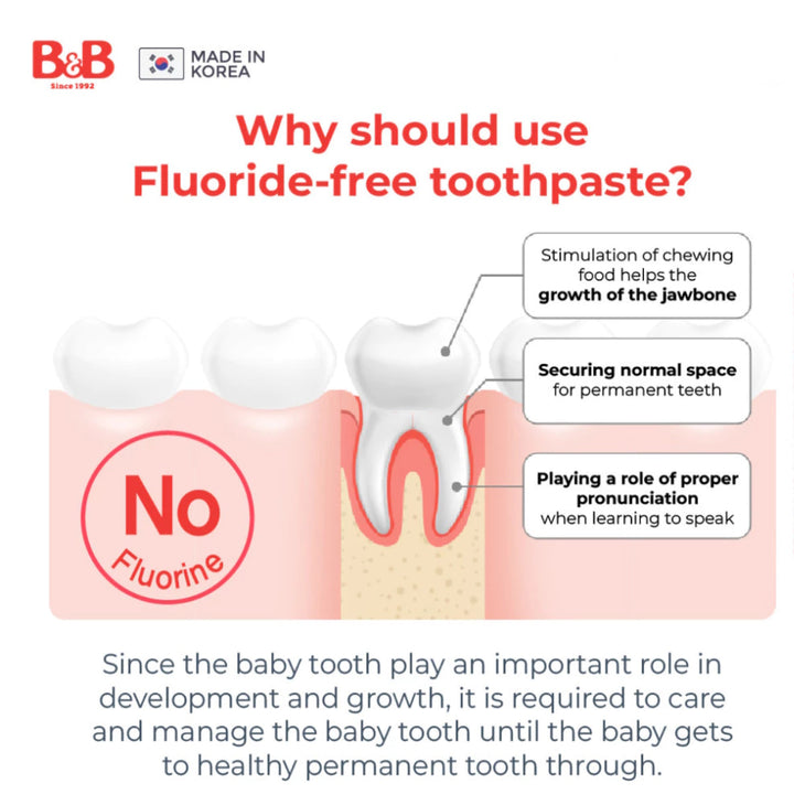 B&B Baby Toothpaste 80g (Liquid Type) 0-4 yr old- Apple