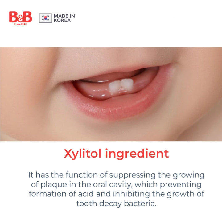 B&B Baby Toothpaste 80g (Liquid Type) 0-4 yr old- Apple