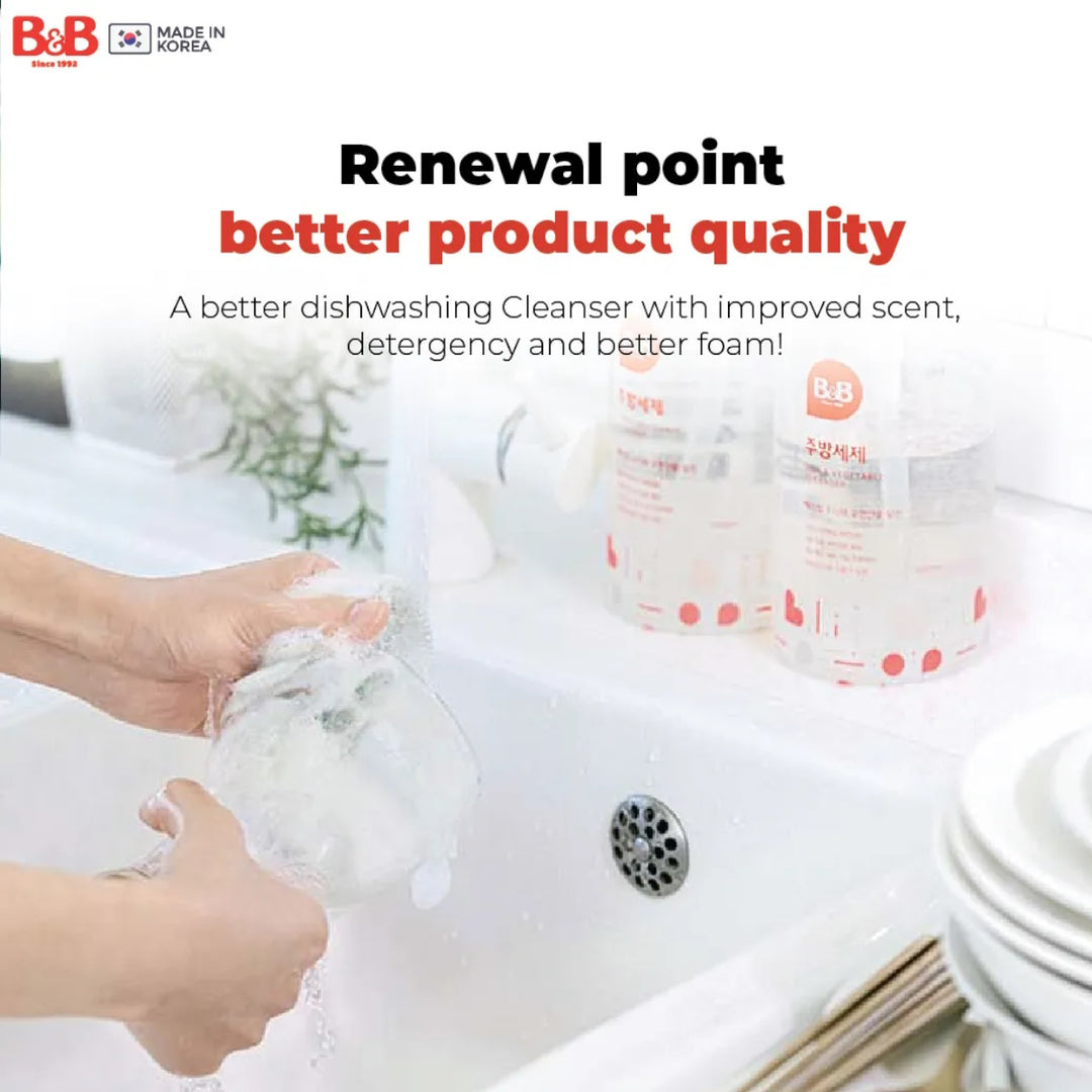 B&B Dish And Vegetable Cleanser - Liquid Type 1000ML