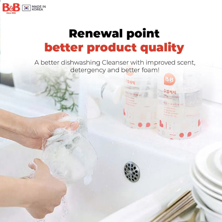 B&B Dish And Vegetable Cleanser - Liquid Type 1000ML