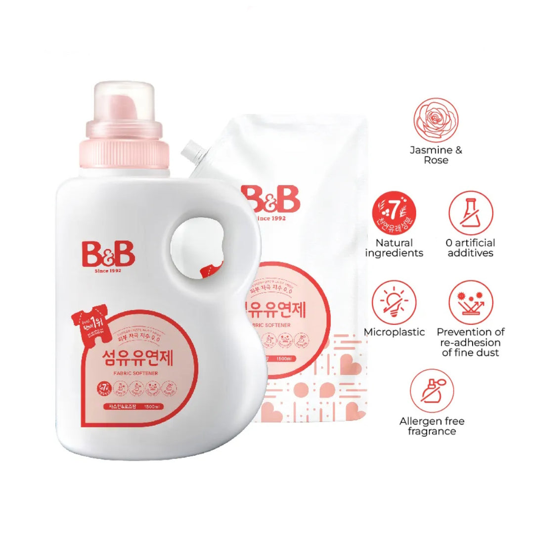 B&B Baby Fabric Softener Jasmine Bottle 1500ml