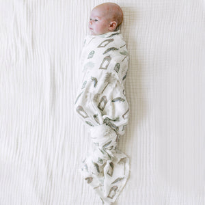 KAYS + KINS Bamboo Swaddle - Peacock Pavillion