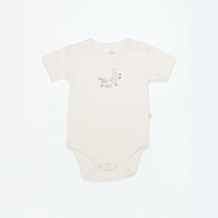 Bistyle Organic Bear & Apple 3-Piece Organic Cotton Bodysuits