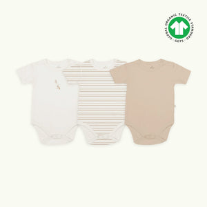 Bistyle Organic Little Kite 3-Piece Organic Cotton Bodysuits