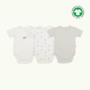 Bistyle Organic Rawrsome 3-Piece Organic Cotton Bodysuits
