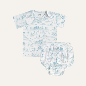 Cosoco Kids Baby Bloomer Set - Coastal Blue