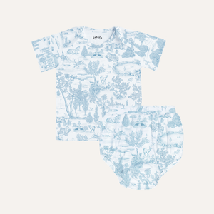 Cosoco Kids Estate Baby Bloomer Set - Estate Blue
