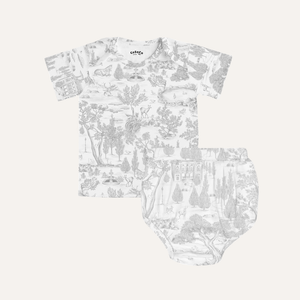Cosoco Kids Estate Baby Bloomer Set - Estate Grey