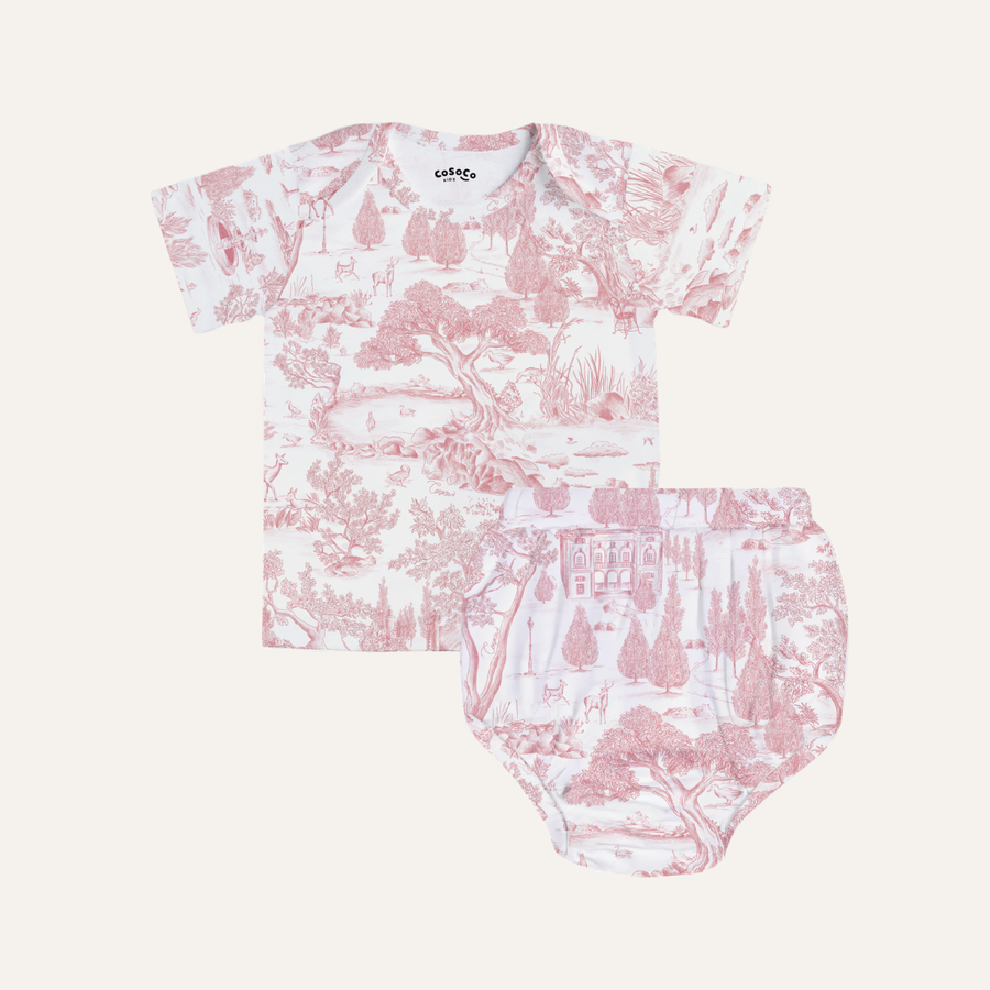 Cosoco Kids Estate Baby Bloomer Set - Estate Pink
