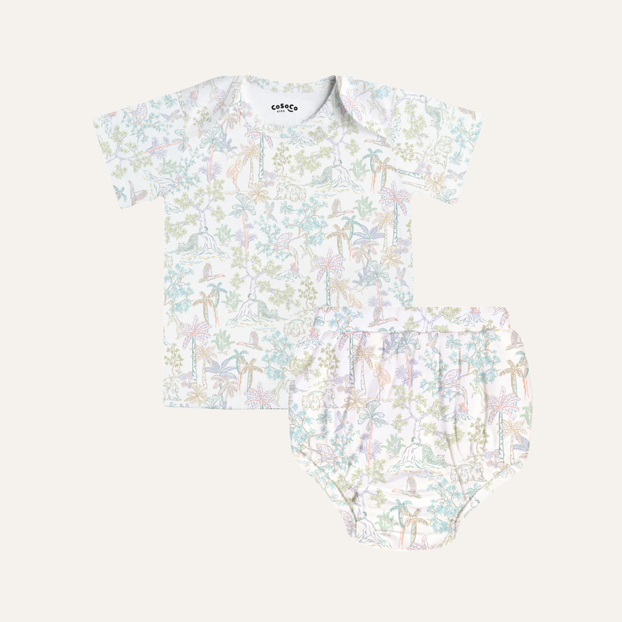 Cosoco Kids Baby Bloomer Set - Rainbow Tropics