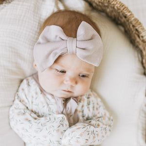 Kays+Kins Bowbliss bamboo cotton baby headband in the Sphinx print