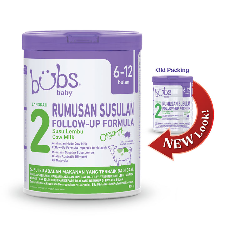 Bubs Organic Grass Fed Follow-On Formula Stage 2, 800g (6-12M) - Cow's milk formula