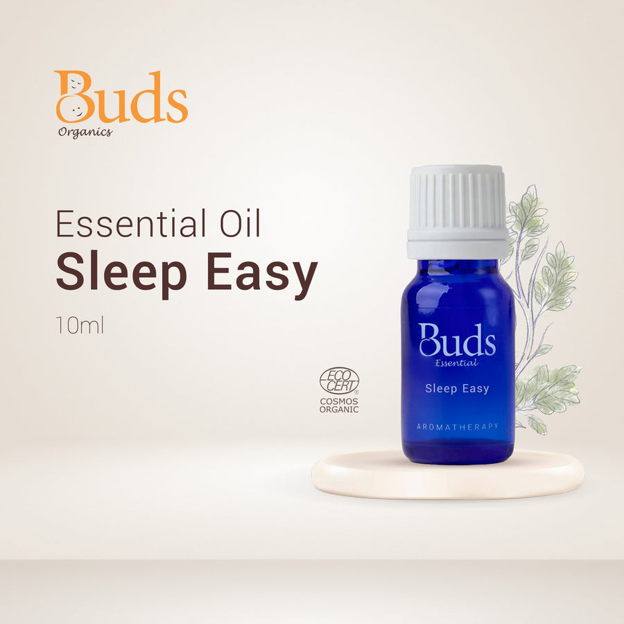 Buds Essential Sleep Easy Organic Oil 10ml aromatherapy bottle