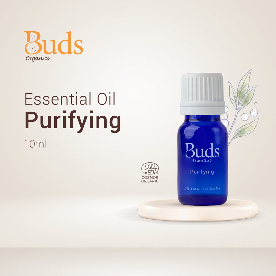 Buds Essential Purifying Organic Oil 10ml aromatherapy bottle
