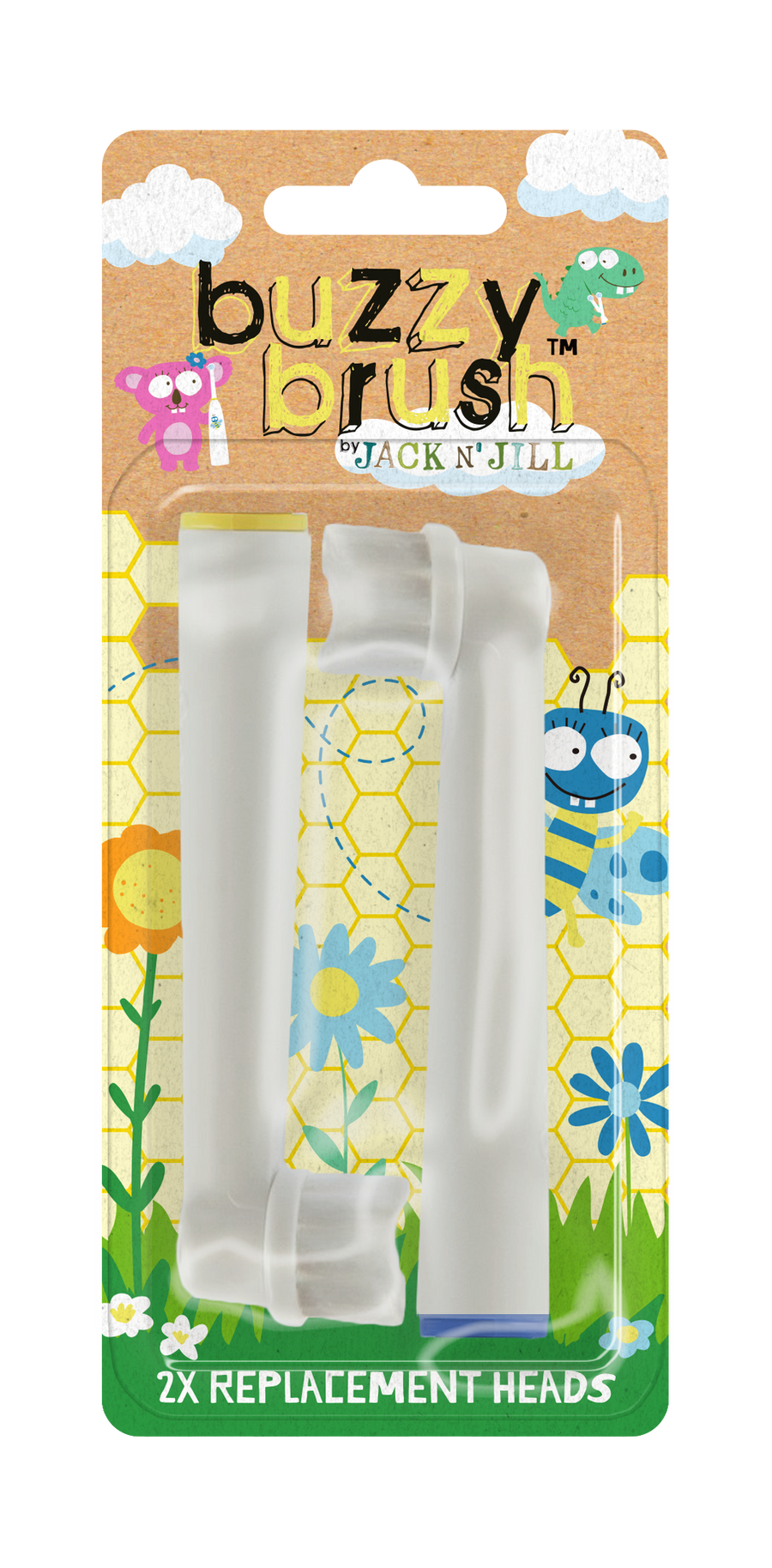 Jack N' Jill Buzzy Brush Replacement Heads - 2 Pack