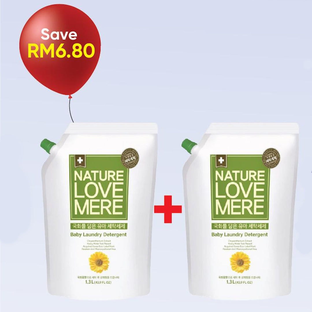 Nature Love Mere Laundry Detergent (Chrysanthemum) 1300ml REFILL x 2pcs