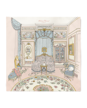 Atelier Choux Carré French Bedroom, 100 x 100 cm organic cotton swaddle, flat packshot