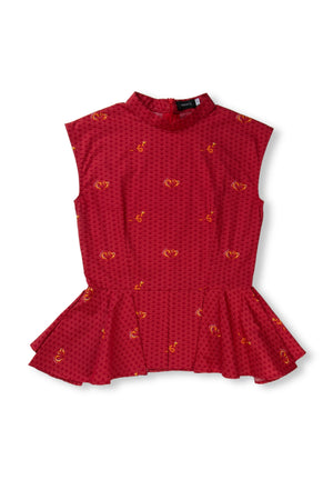 Maison Q Charismatic Mr Snake Women's Peplum Blouse