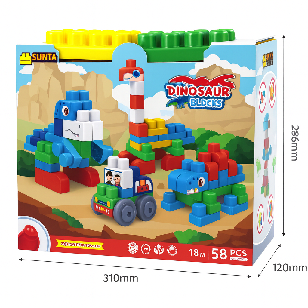 Sunta Mijoy Building Blocks Dinosaur Series – 58 pcs