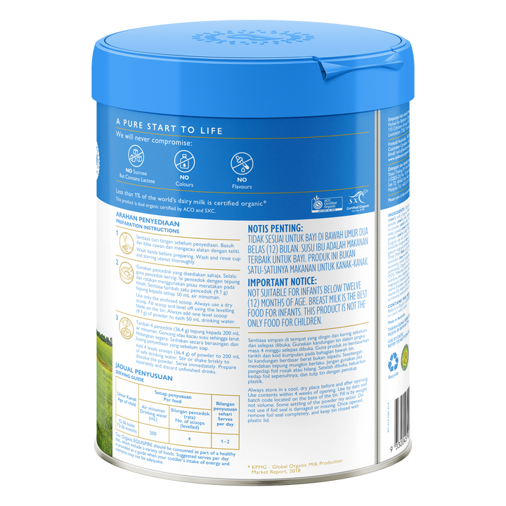 Bellamy's Organic Equispire Toddler Milk (Step 3) 800g