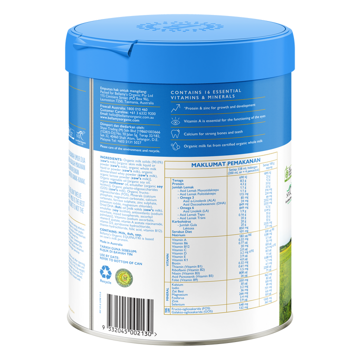 Bellamy's Organic Equinutri Junior Milk Drink (Step 4) 800g