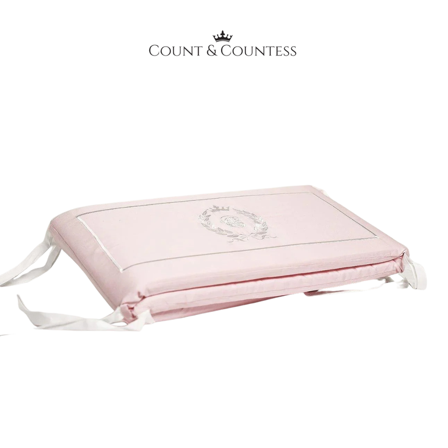 Count & Countess Egyptian Cotton Cot Bumpers - Cradle Pink