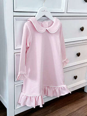 Count & Countess Pima Cotton Girl's Sleep Dress - Ballet Pink