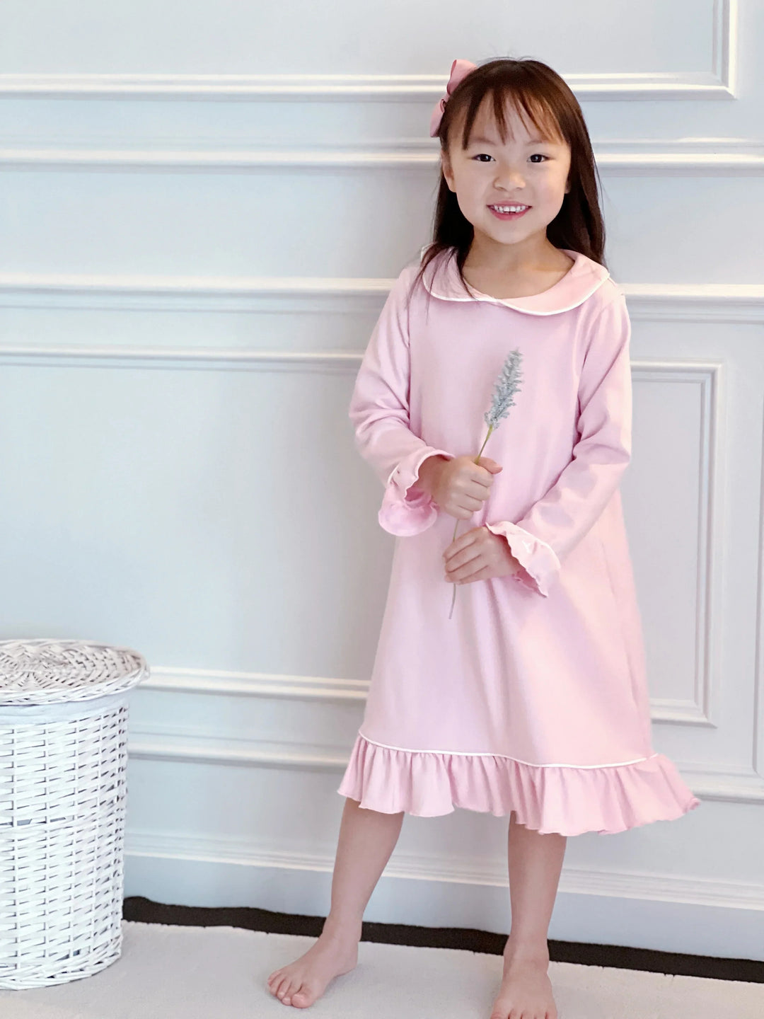 Count & Countess Pima Cotton Girl's Sleep Dress - Ballet Pink