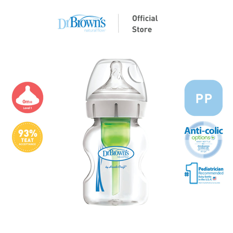 Dr. Brown's 5 oz/150 ml PP Wide-Neck Options+ Bottle, 1-Pack