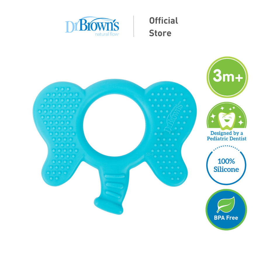 Dr. Brown's Flexees Friends Elephant Teether, Blue
