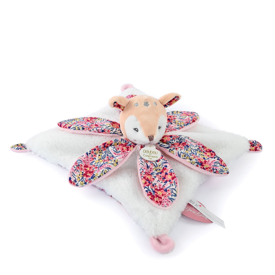Doudou et Compagnie Boh'Aime fawn petal comforter, 27 cm
