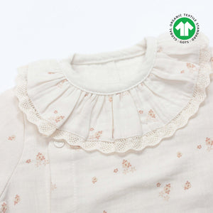 Bistyle Organic Daisy Flowers 4-Piece Organic Cotton Baby Wear 3-6M