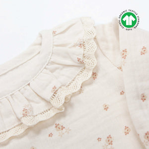 Bistyle Organic Daisy Flowers 4-Piece Organic Cotton Baby Wear 3-6M