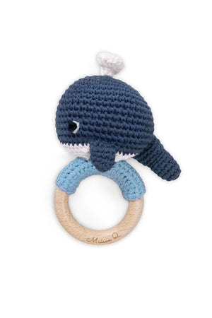 Maison Q Delightful Whale Crocheted Baby Rattle