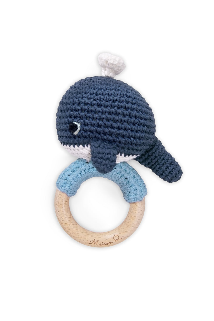 Maison Q Delightful Whale Crocheted Baby Rattle