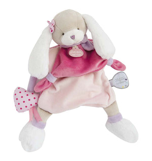 Doudou et Compagnie Toopi the Dog girl hand puppet comforter 28 cm